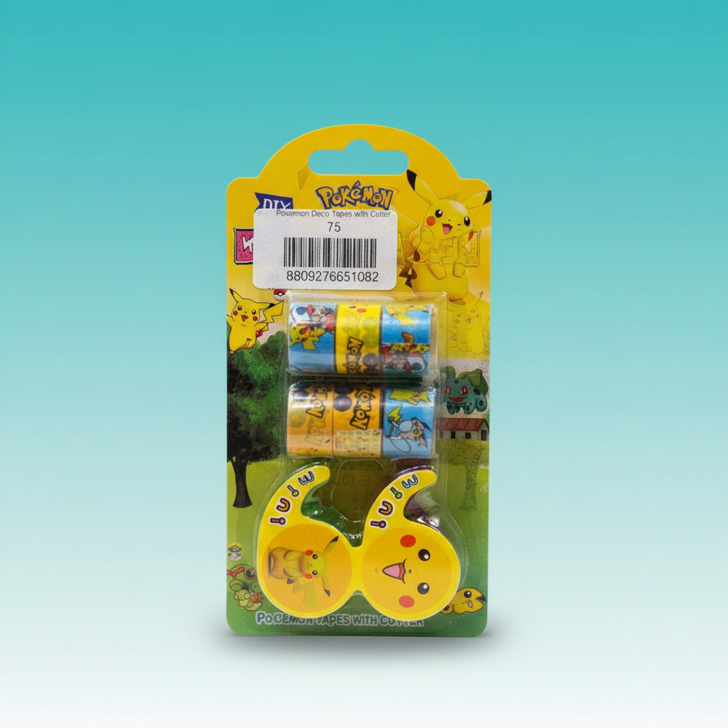 Pokemon Deco Tapes with Cutter by Gifthubmart