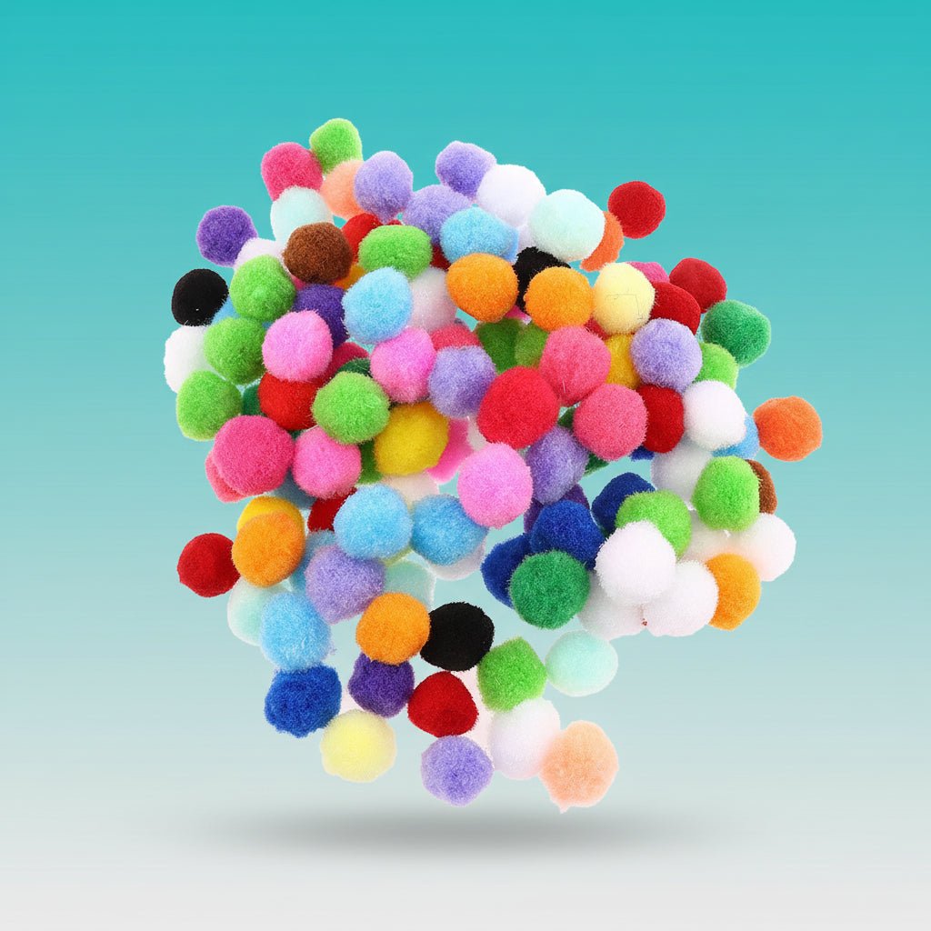 Pompom Balls Multicolour (Pack of 6) by Gifthubmart
