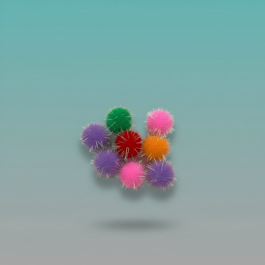 Pompom Glitter Set of 4 by Gift Hub Mart