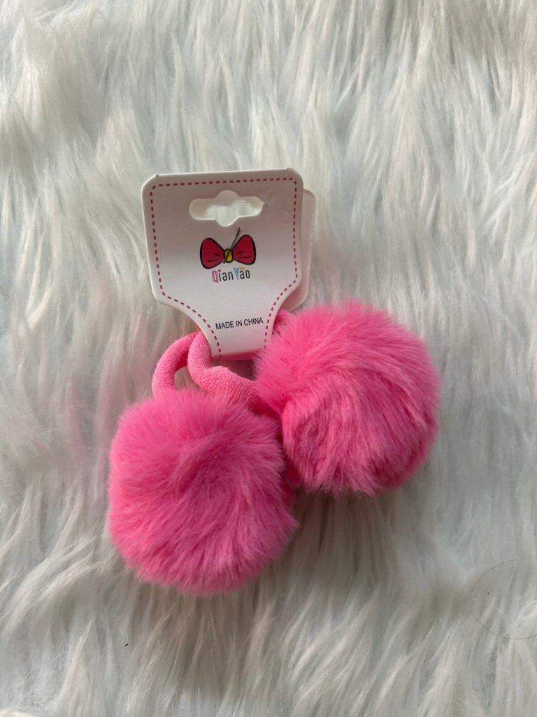 Pompom Rubber Band Set Of 2 by Gift Hub Mart