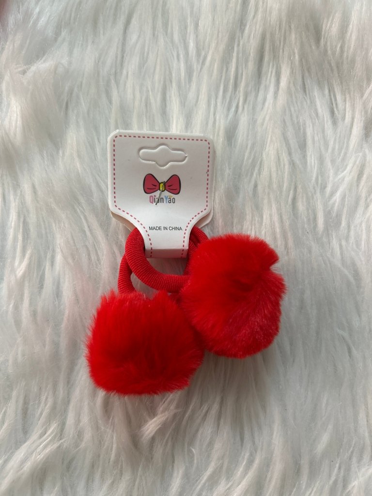Pompom Rubber Band Set Of 2 by Gift Hub Mart