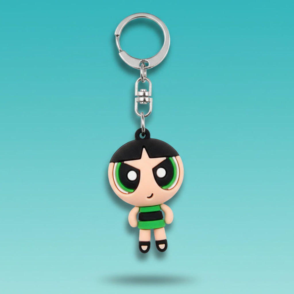 Power Puff Girls Rubber Keychain by Gifthubmart
