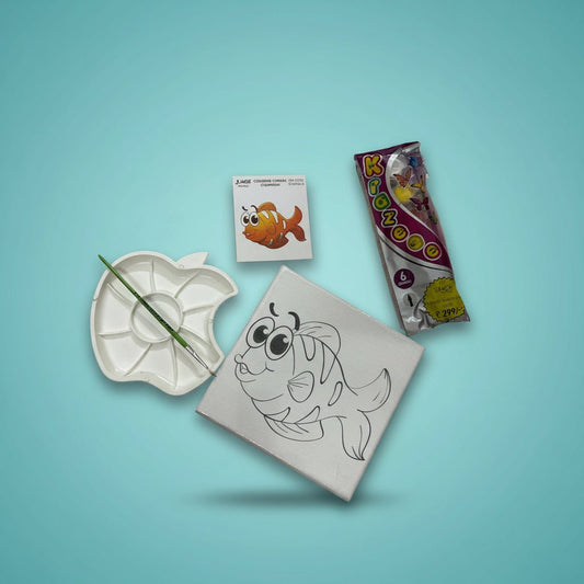 Premarked Canvas Clownfish 6x6 by Gifthubmart