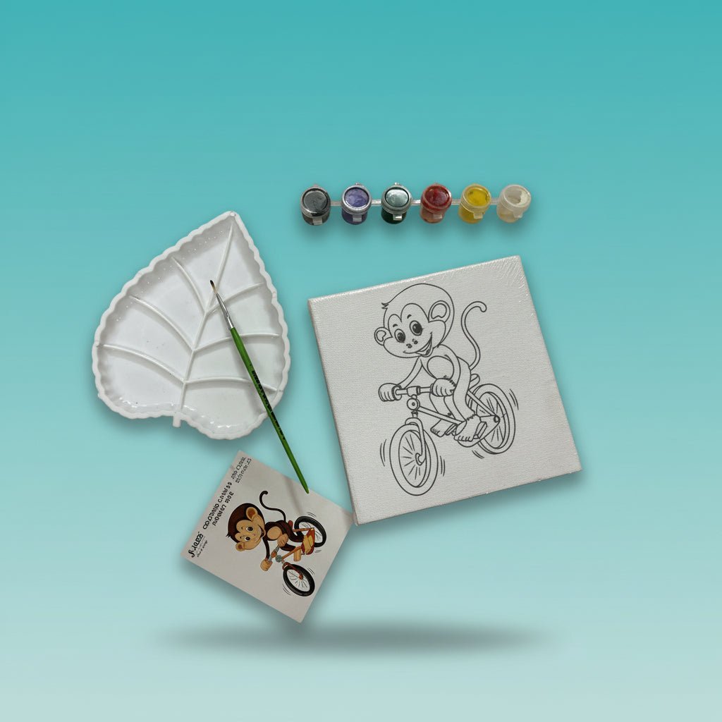 Premarked Canvas Monkey 6 x6 by Gift Hub Mart