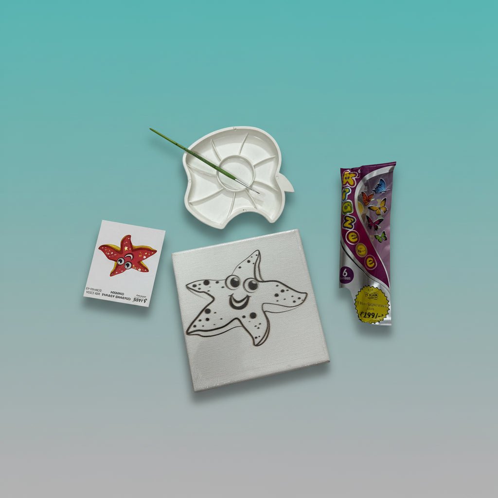 Premarked Canvas Starfish 6x6 by Gifthubmart
