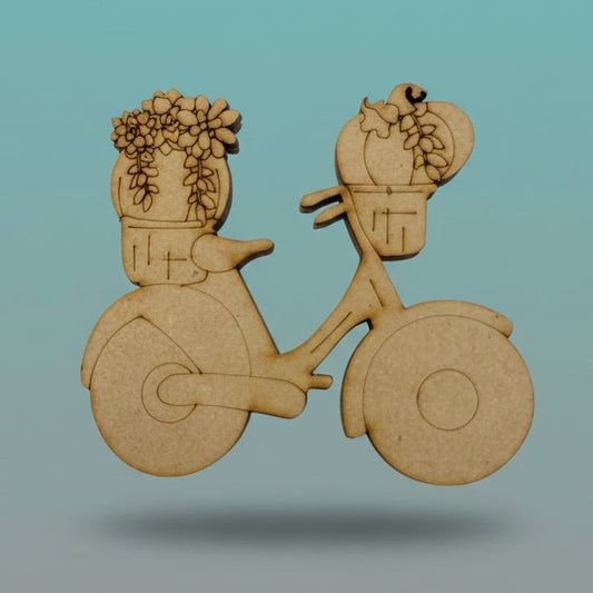 Premarked MDF Painting - Bicycle by Gift Hub Mart
