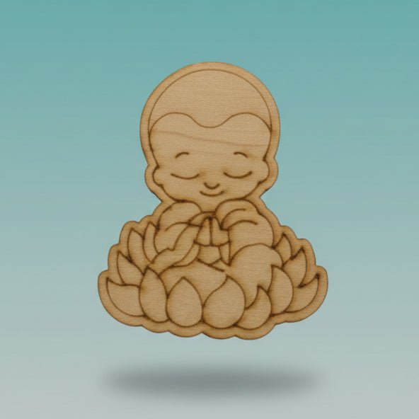 Premarked Mini MDF Painting - Baby Buddha by Gift Hub Mart