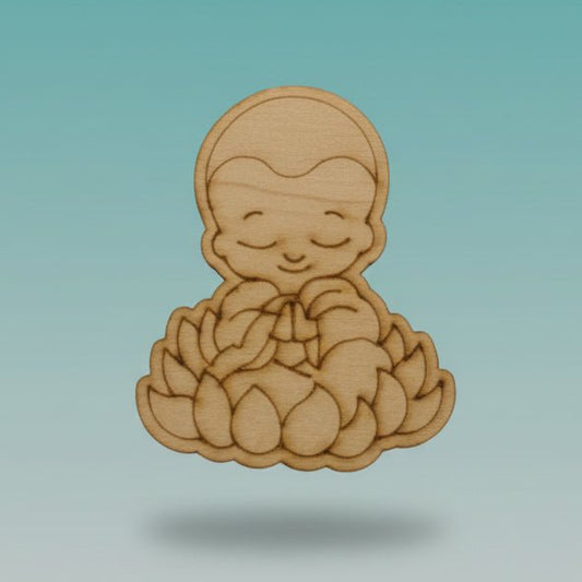 Premarked Mini MDF Painting - Baby Buddha by Gift Hub Mart