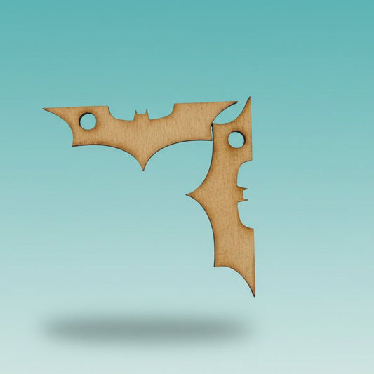 Premarked Mini MDF Painting - Bat Wall Hanging (2 Pcs) by Gift Hub Mart
