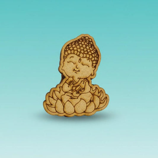 Premarked Mini MDF Painting - Enlightened Buddha by Gift Hub Mart