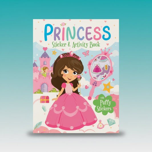 Princess Sticker & Activity Book With Puffy Sticker by Gift Hub Mart