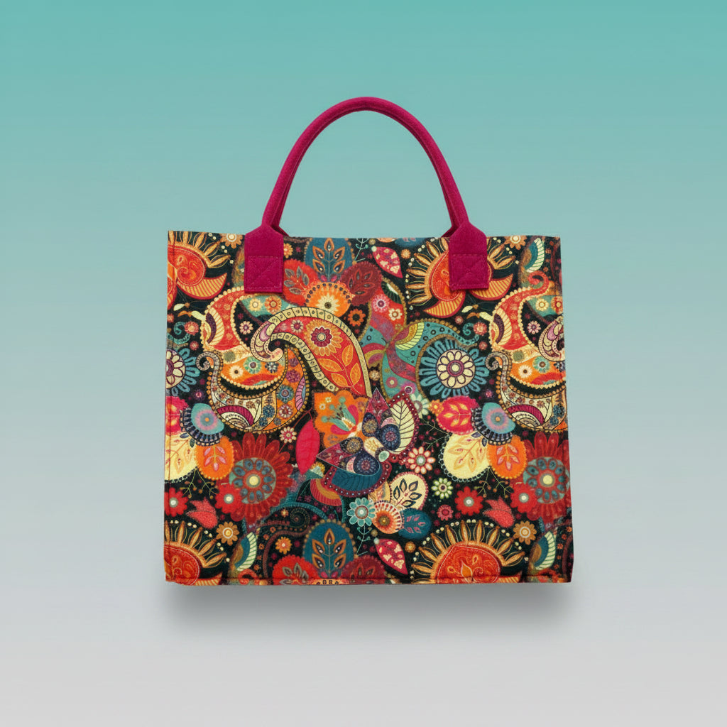 Printed Felt Bag Big by Gift Hub Mart