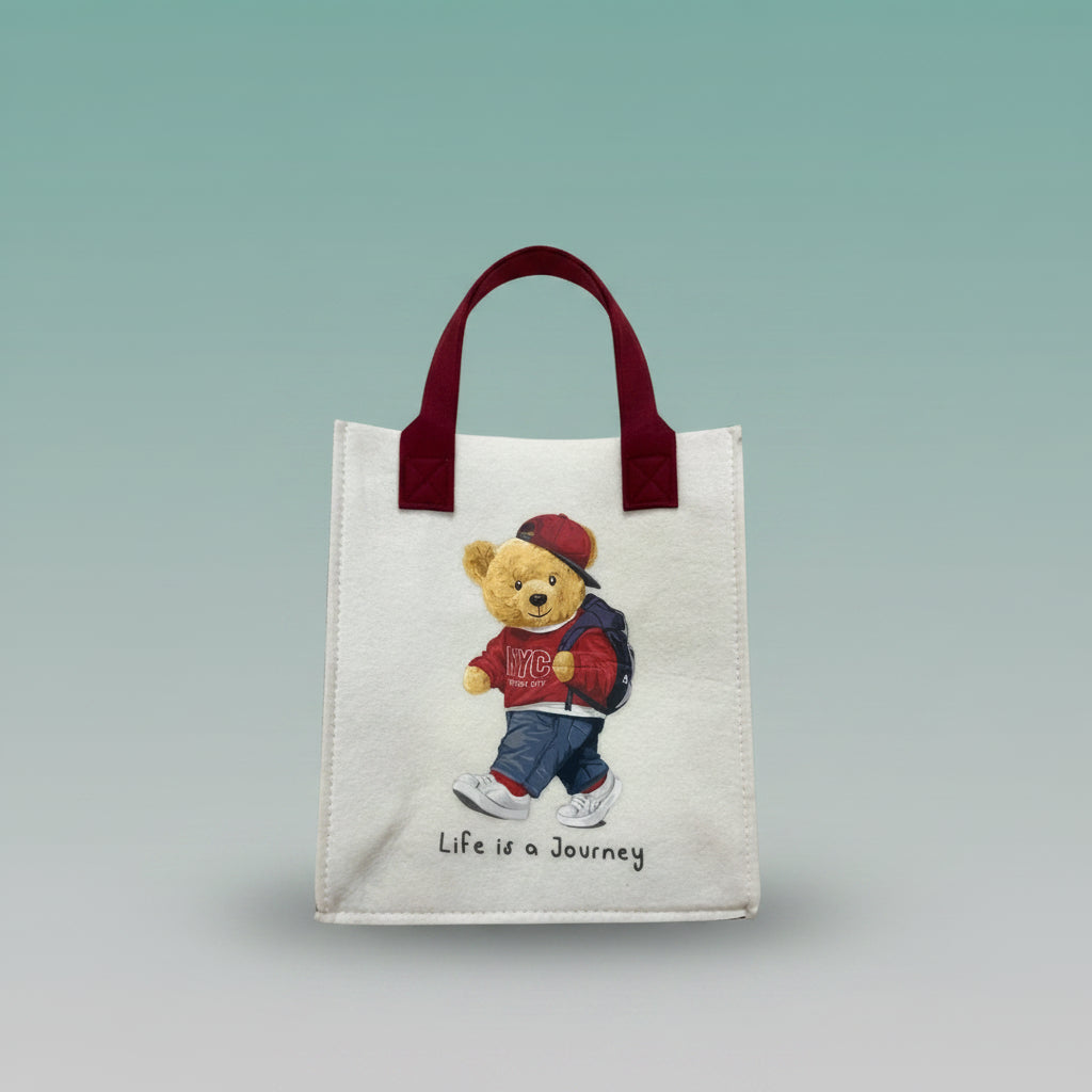 Printed Felt Bag Medium by Gift Hub Mart