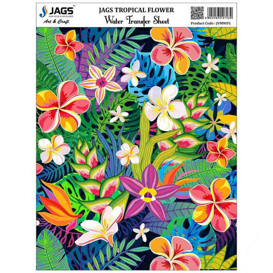 JAGS Water Transfer Sheet Tropical Flower JVMW01