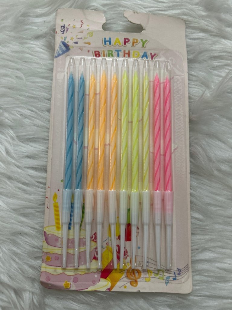 Rainbow Candle (Set of 10) by Gifthubmart