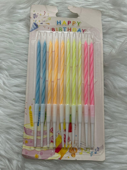 Rainbow Candle (Set of 10) by Gifthubmart