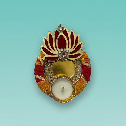 Rangoli Tea Light Set Of 3 by Gift Hub Mart