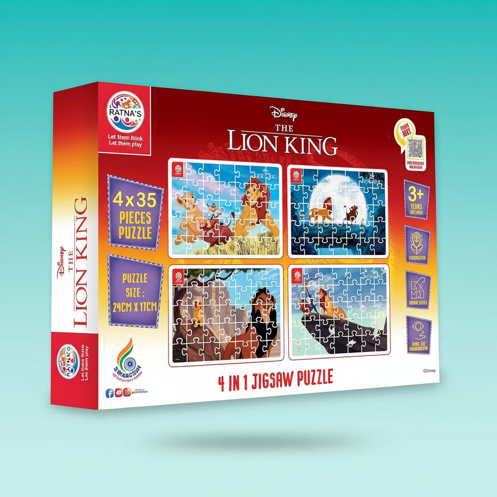 Ratna 4 in 1 The Lion King Jigsaw Puzzle by Gifthubmart