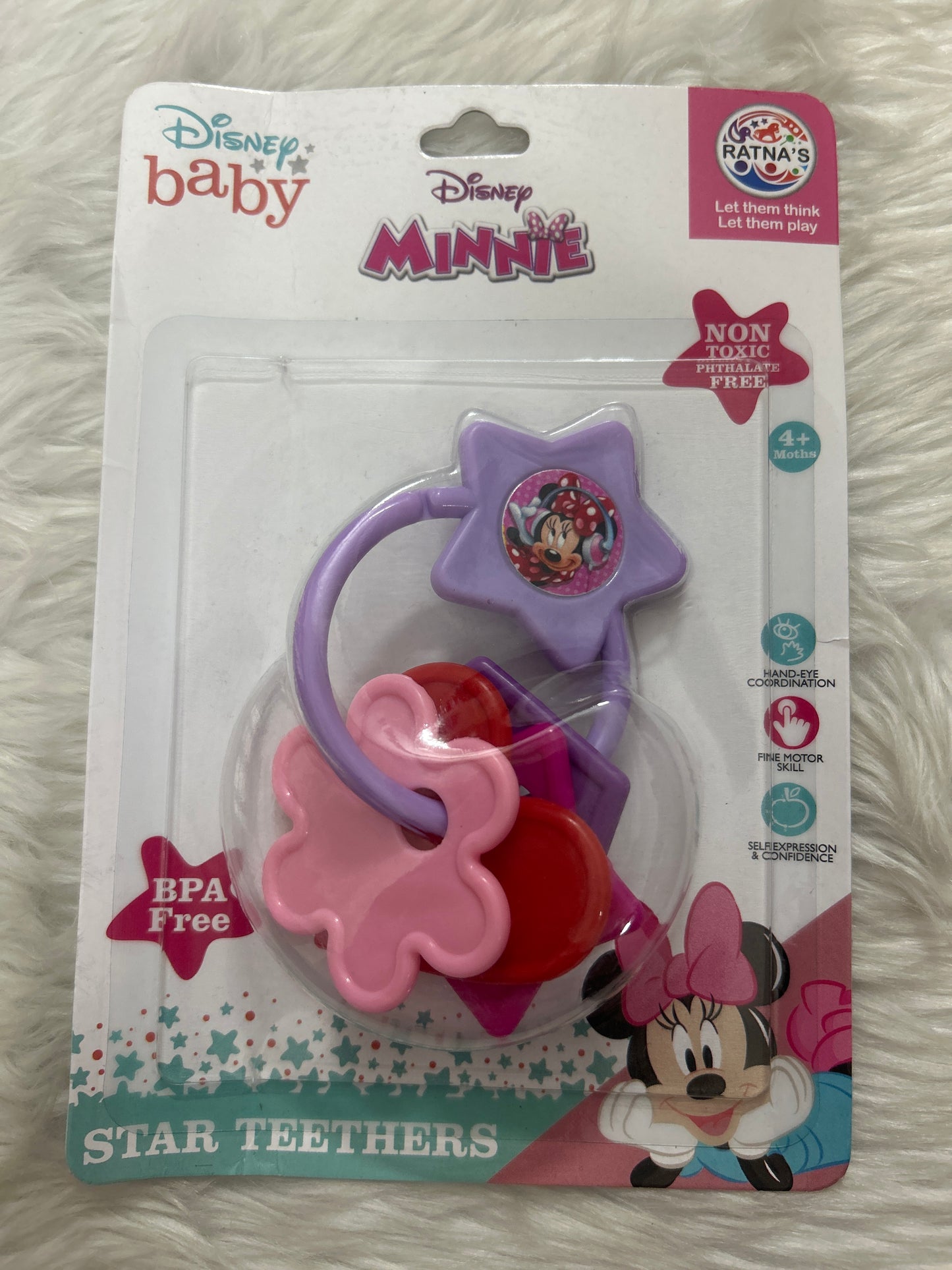 Ratna Disney Baby Minnie Star Teethers 4+ months by Gift Hub Mart