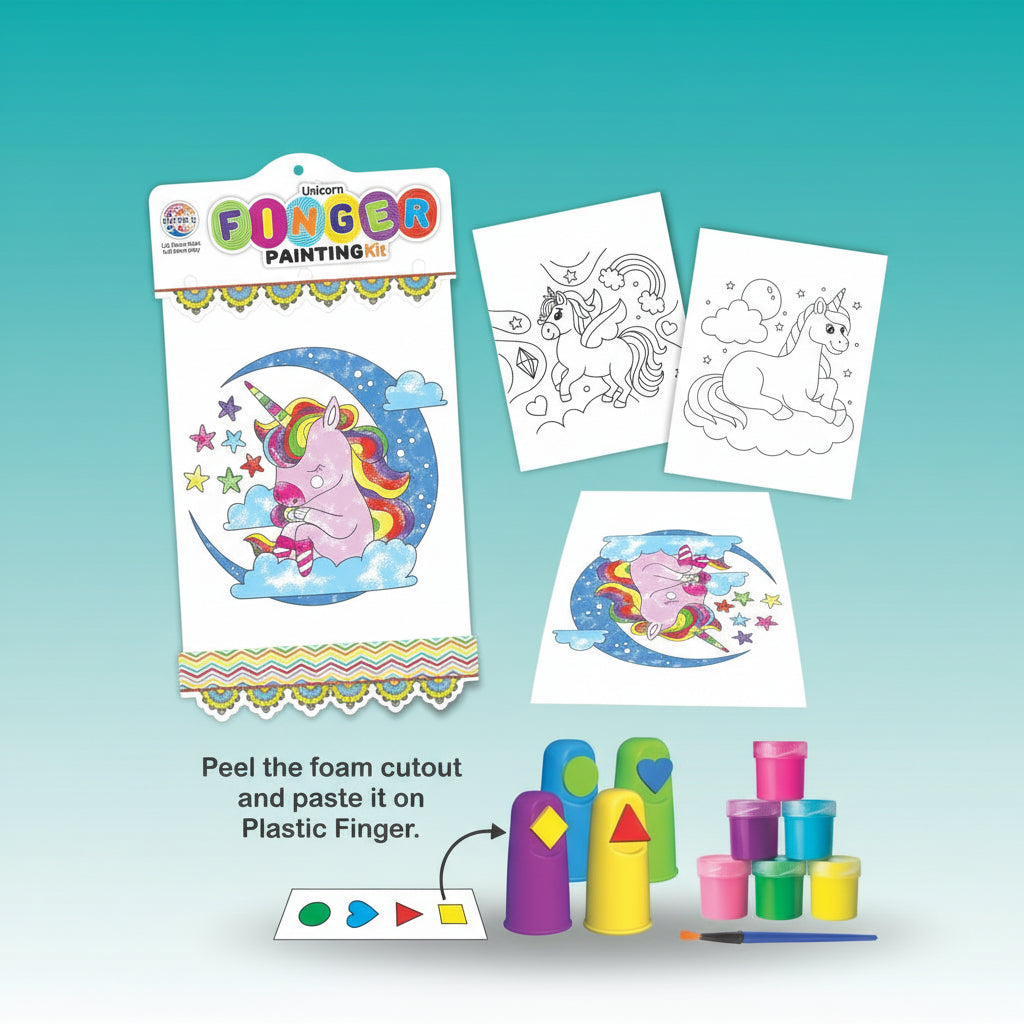 Ratna UNICORN FINGER PAINTING KIT 5+ by Gifthubmart