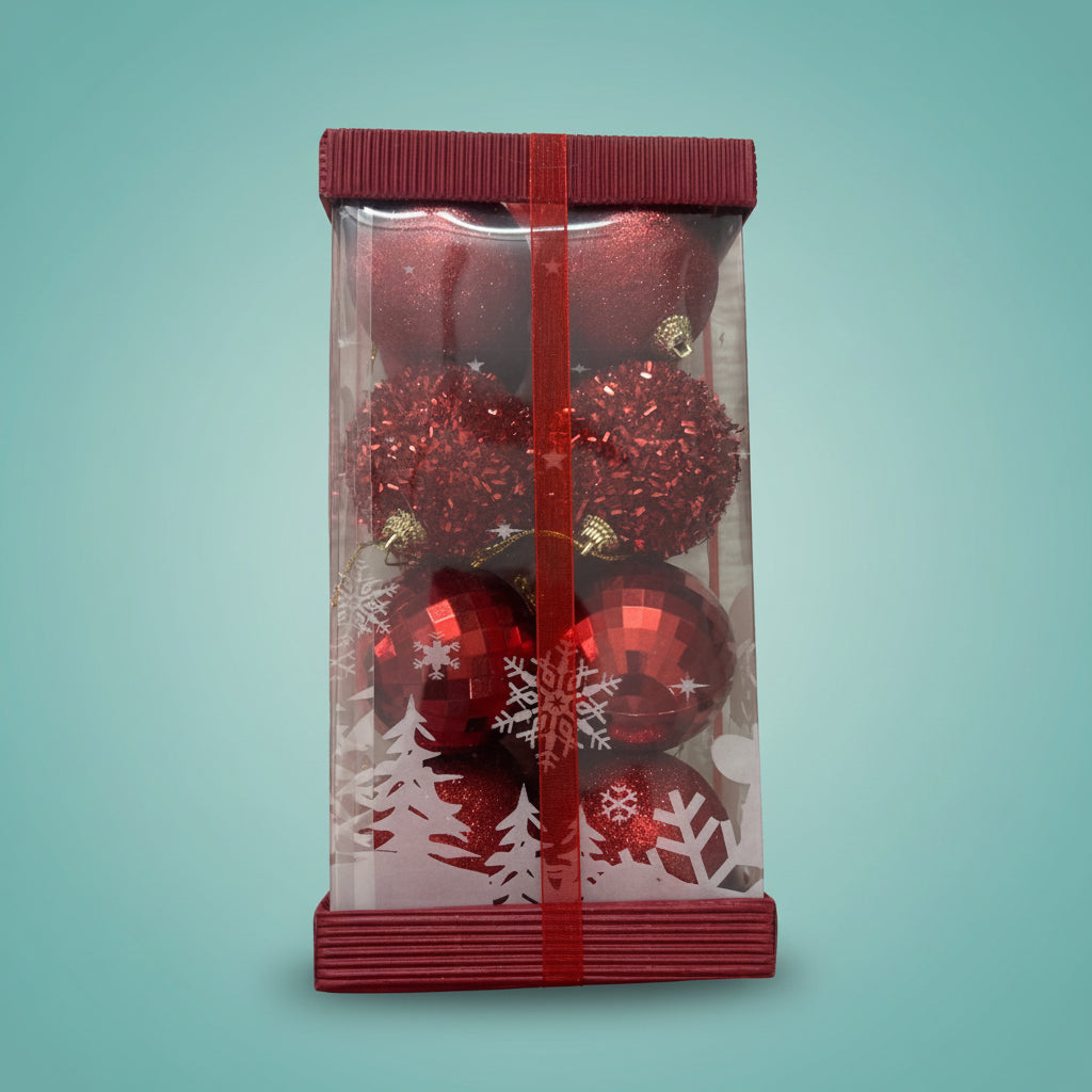 Red Christmas Decorations Set by Gift Hub Mart