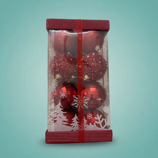 Red Christmas Decorations Set by Gift Hub Mart