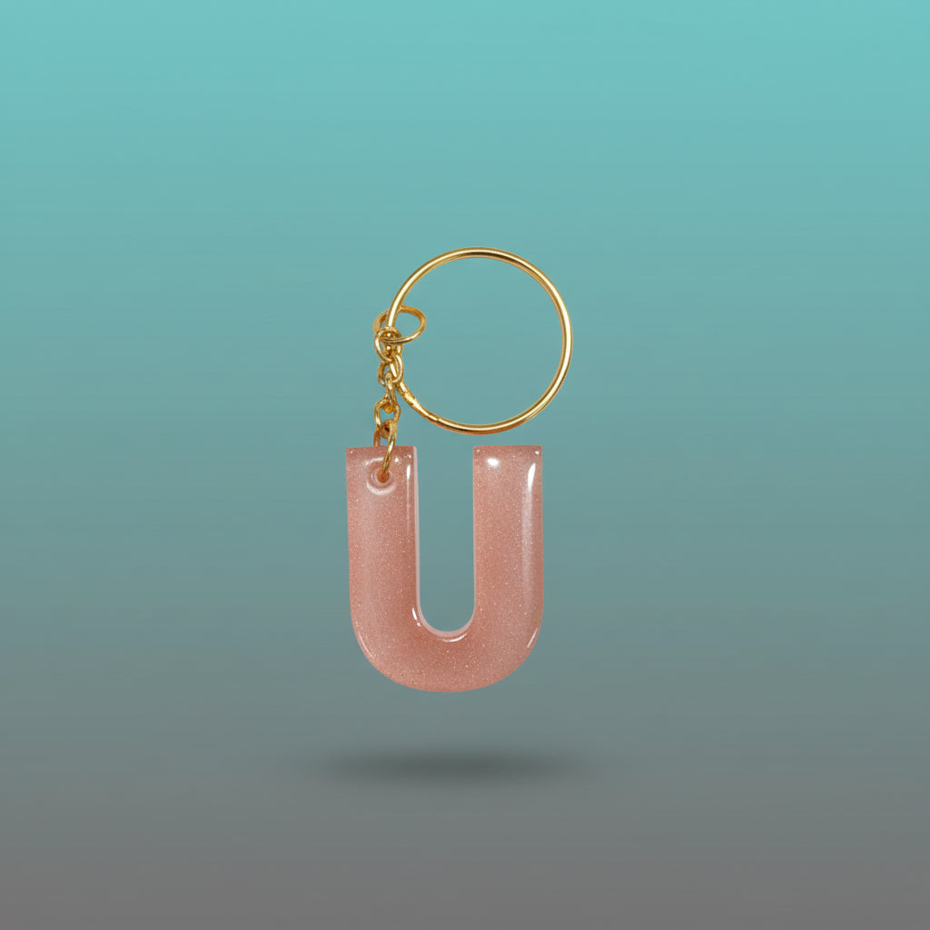 Resin Alphabet Keychain by Gift Hub Mart