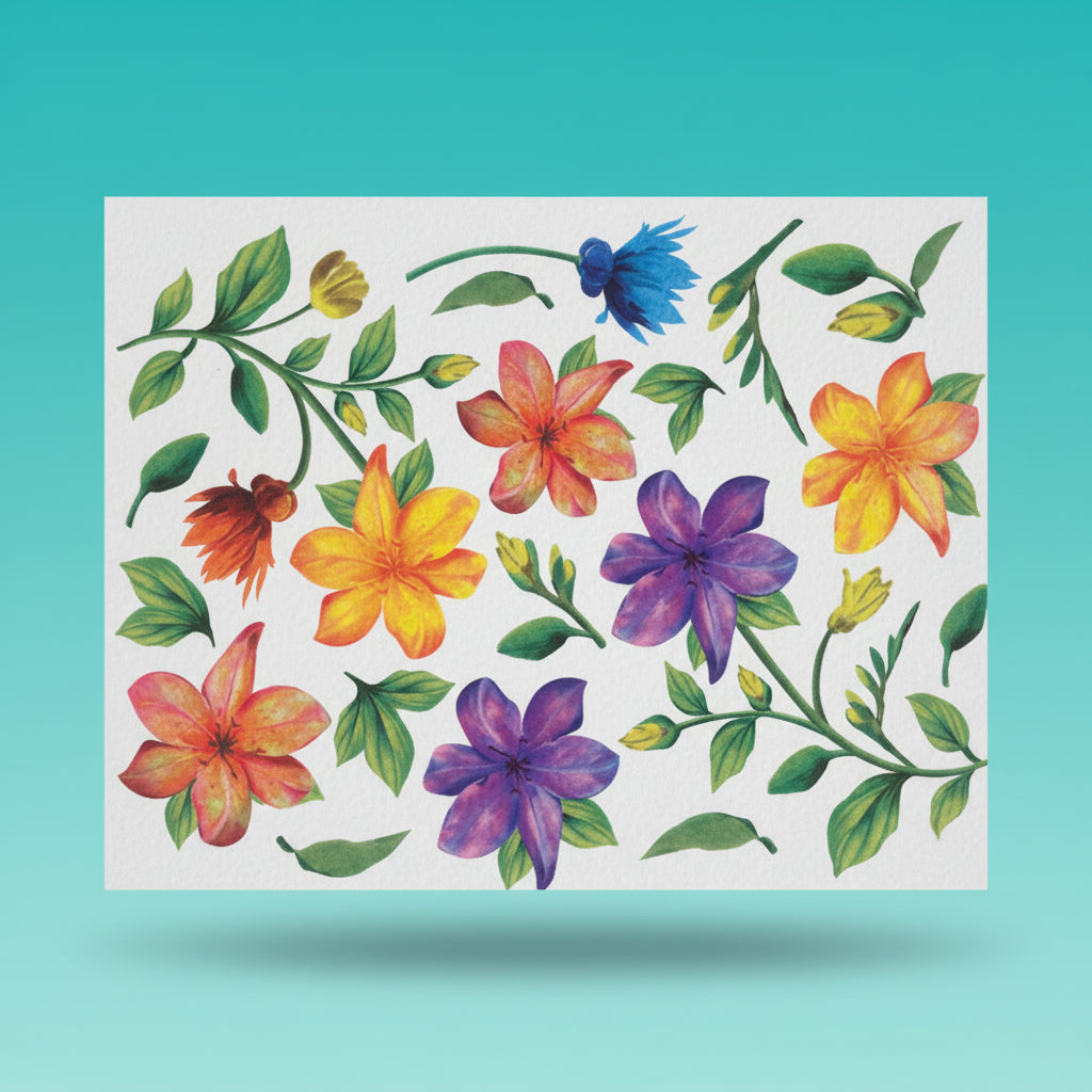 Resin Flower Printed Sheet A4 by Gifthubmart