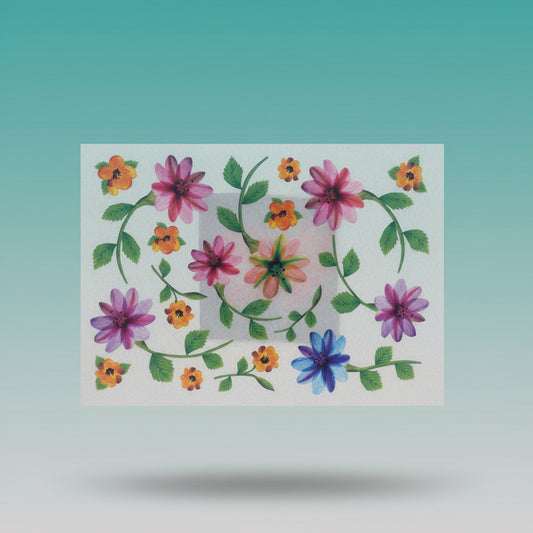 Resin Flower Printed Sheet A4 JSDS15A by Gifthubmart