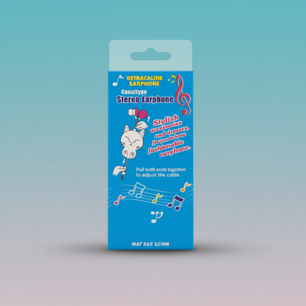 Retractable Stereo Earphone by Gift Hub Mart