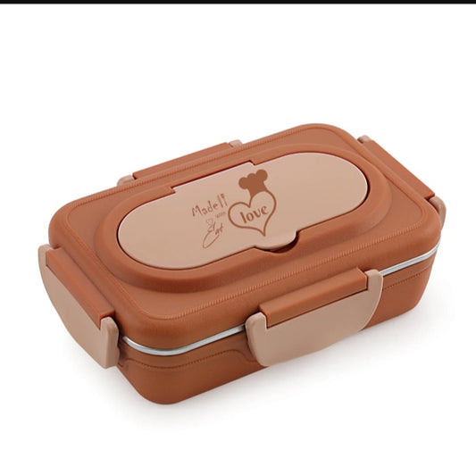 Love Insulated Lunch Box (Steel)- Flame 750 - Gift Hub Mart