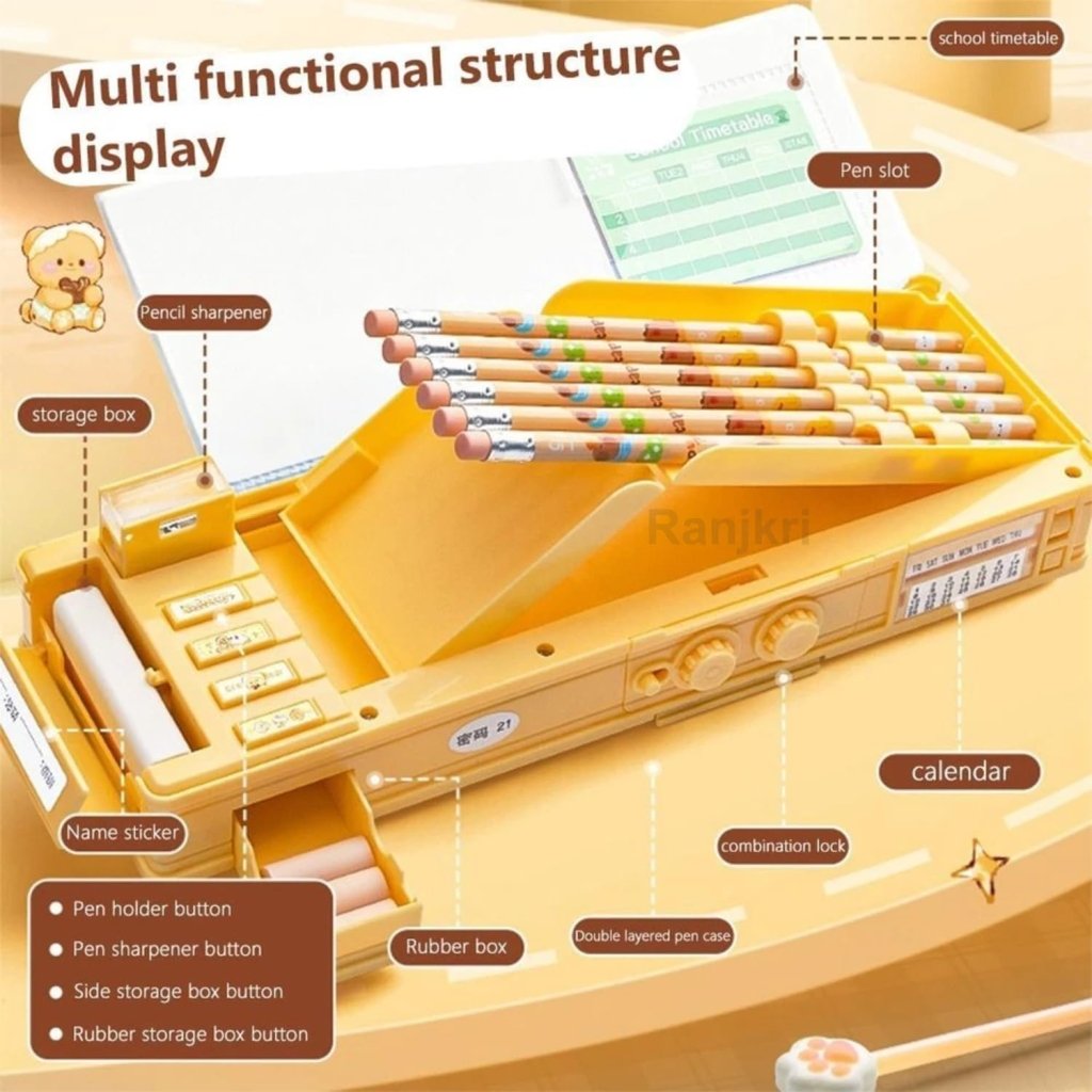 Calendar Pencil Box Double Side