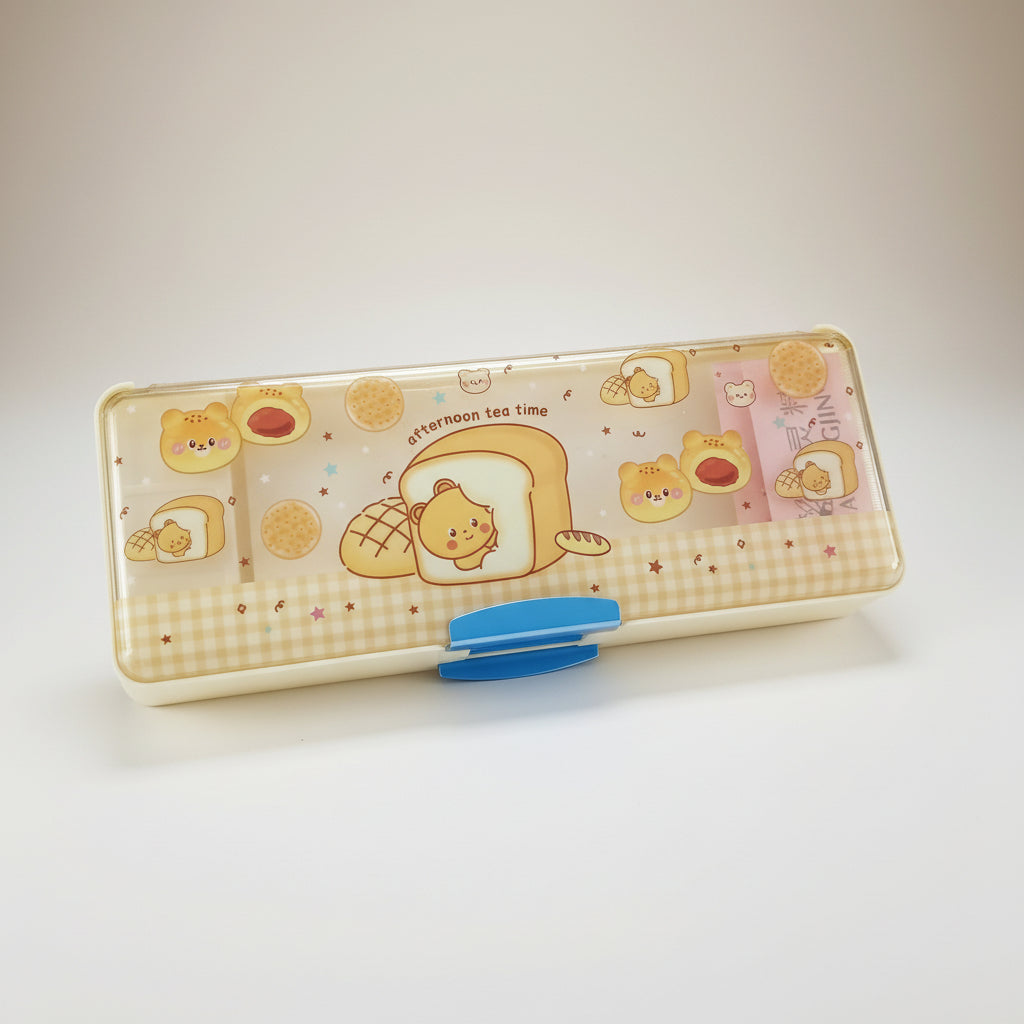 Tea Cup Calculator Acrylic Pencil Box (Double Side)