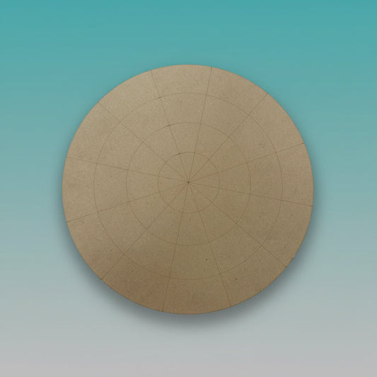 Round Mandala Art MDF Board - 30.5 cms & 2 cm Thick by Gift Hub Mart