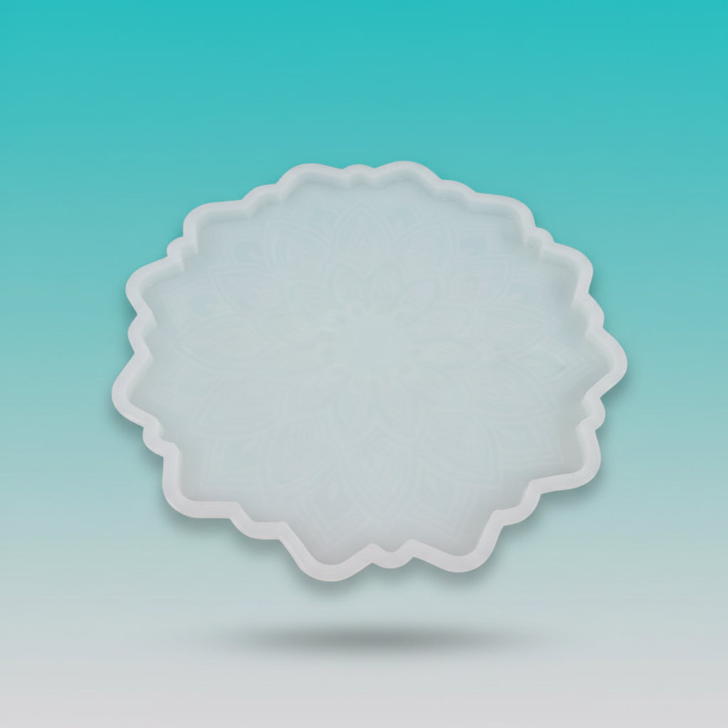 Round Silicon Mould - Mandala (20 cms) by Gift Hub Mart