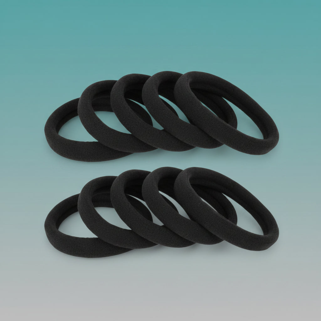Rubber Band Black Thin by Gift Hub Mart