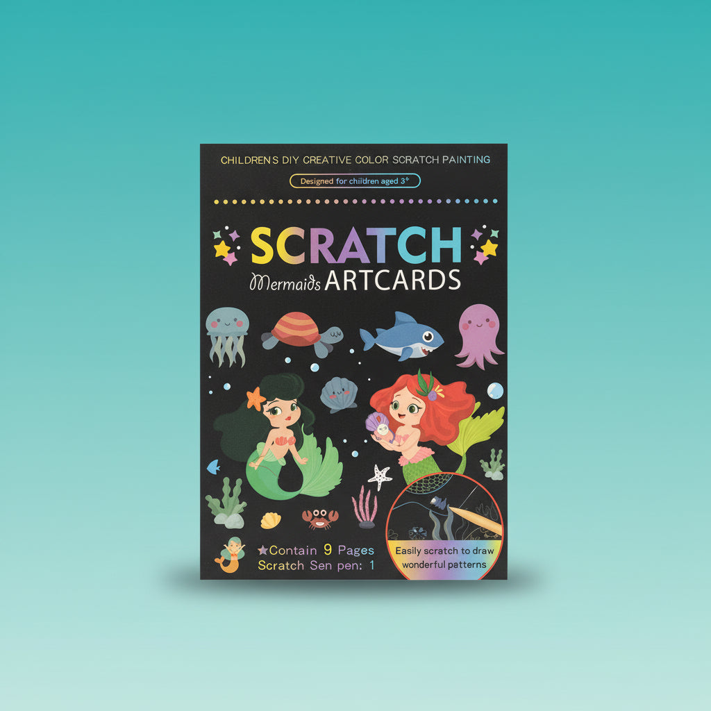 Scratch Art Cards- 9 Pgs by Gift Hub Mart
