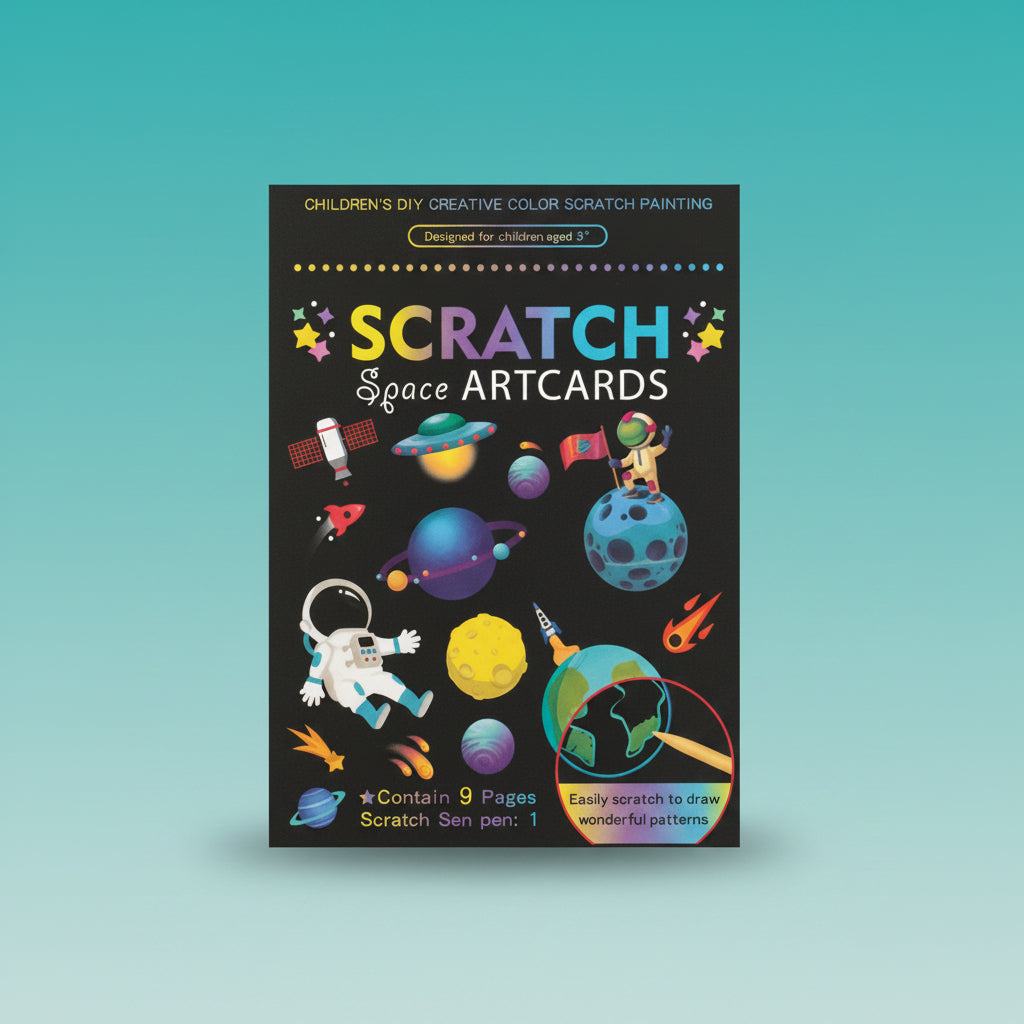 Scratch Art Cards- 9 Pgs by Gift Hub Mart