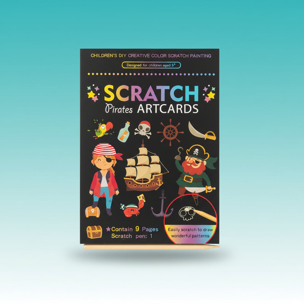 Scratch Art Cards- 9 Pgs by Gift Hub Mart
