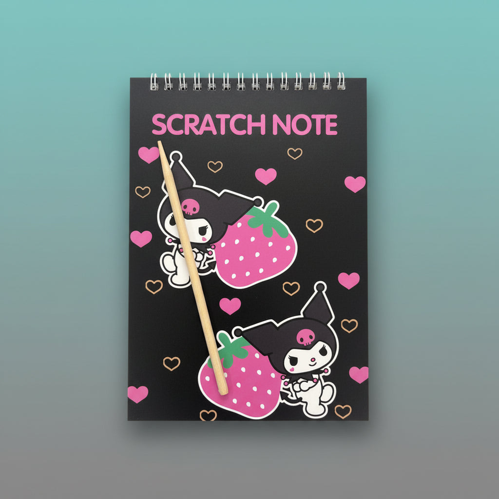 Scratch Book Kuromi Black by Gift Hub Mart
