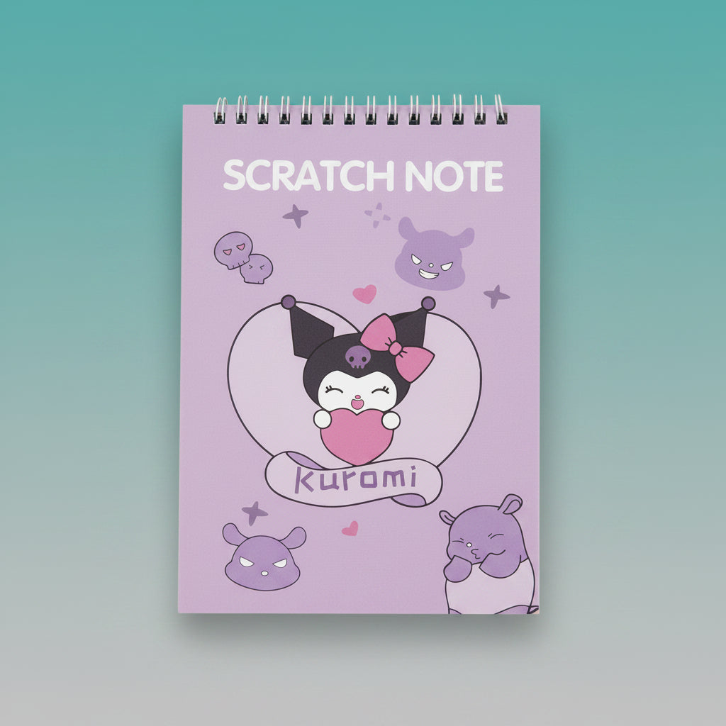 Scratch Book Kuromi Pink by Gift Hub Mart