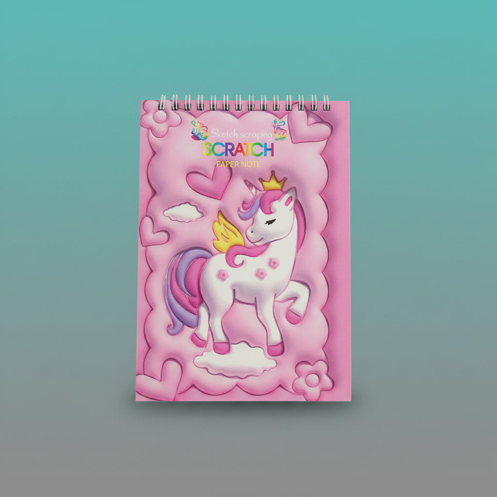 Scratch Book Pink Unicorn by Gift Hub Mart