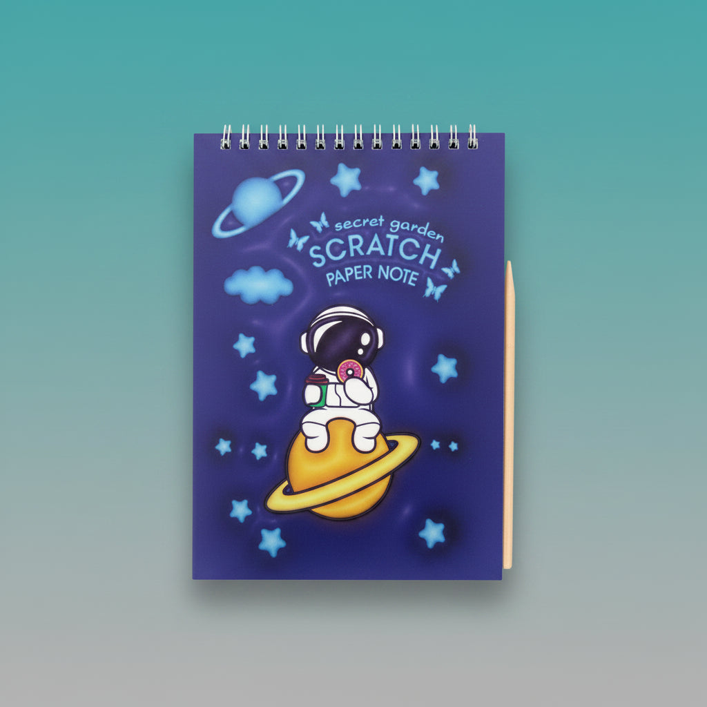 Scratch Book Space Blue by Gift Hub Mart