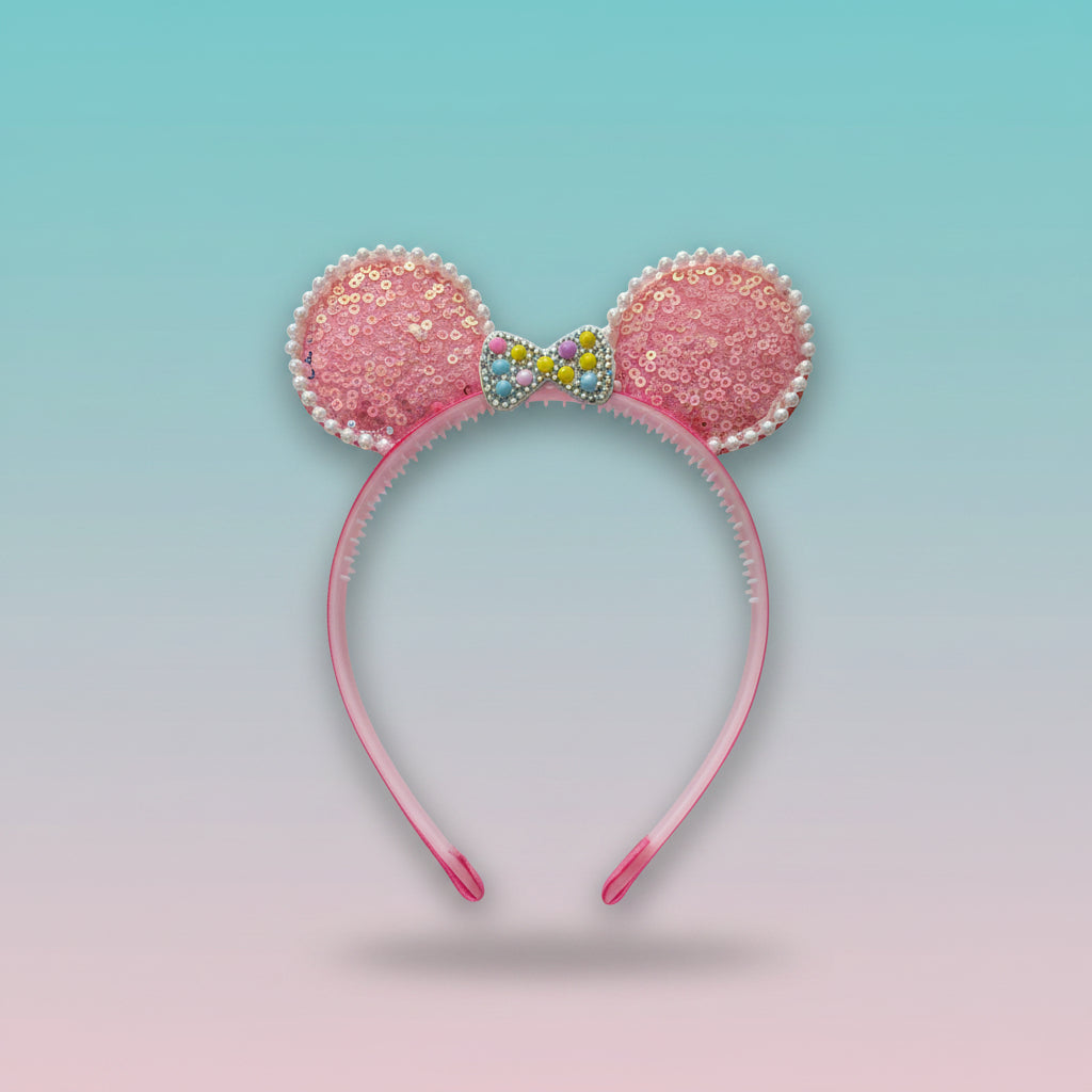 Sequins Bunny Ears Hairband by Gift Hub Mart
