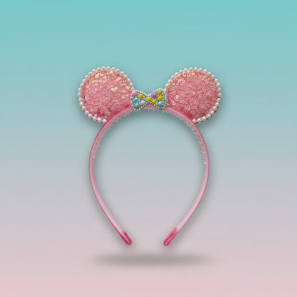 Sequins Bunny Ears Hairband by Gift Hub Mart