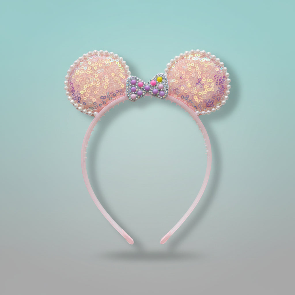 Sequins Bunny Ears Hairband by Gift Hub Mart
