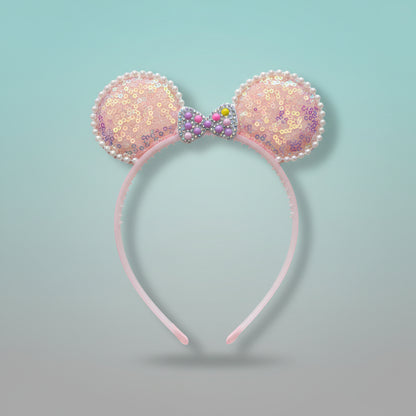 Sequins Bunny Ears Hairband by Gift Hub Mart