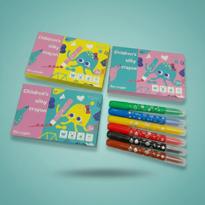 Silky Crayon Washable 3+ by Gift Hub Mart