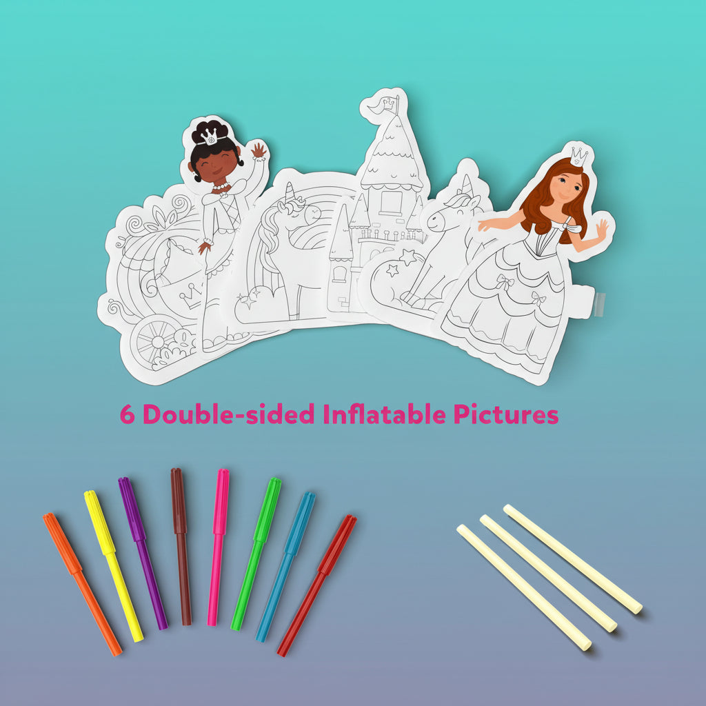 Skillmatics Inflatable Art Unicorn & Princess by Gifthubmart