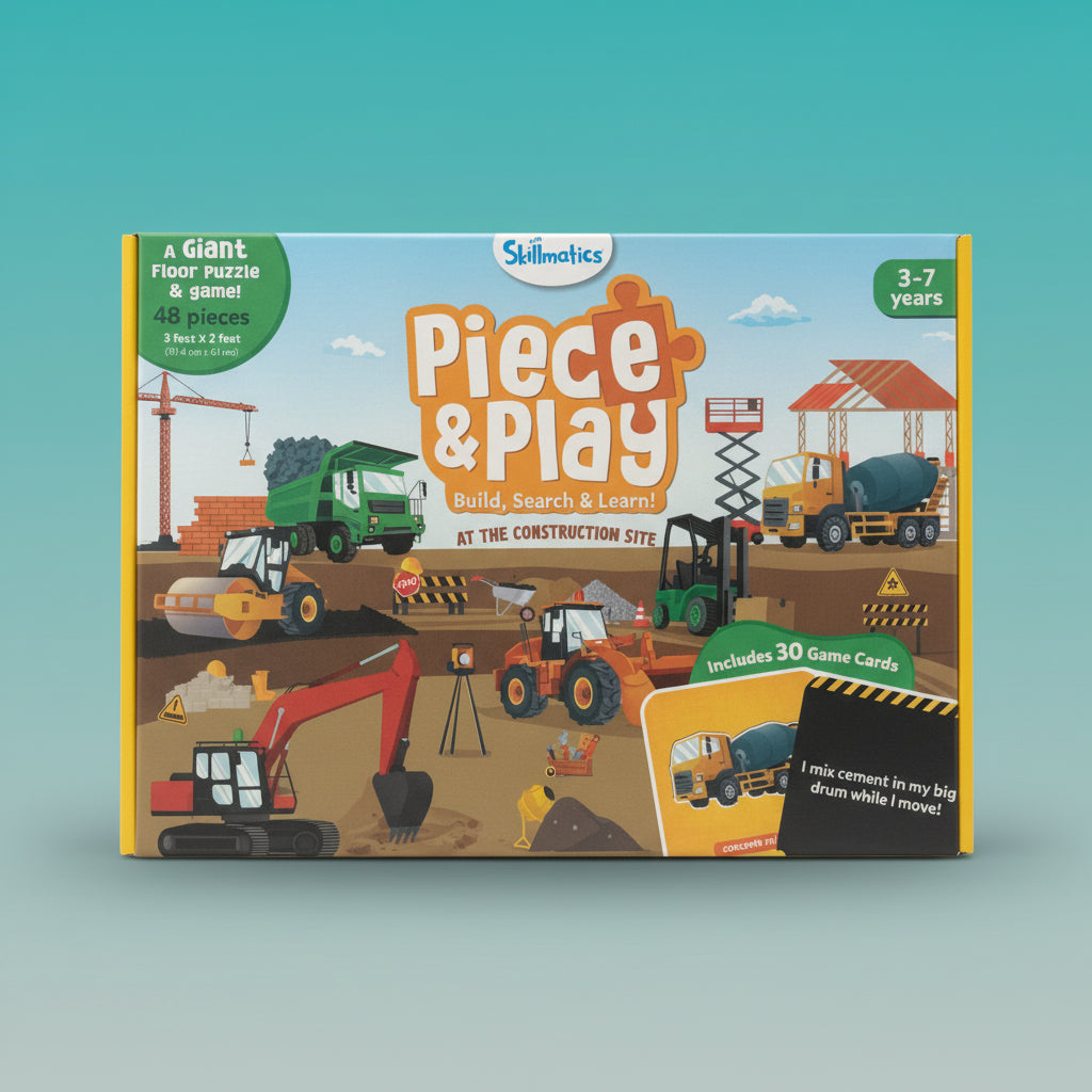 Skillmatics PIECE AND PLAY CONSTRUCTION SITE PUZZLE (3-7 Yrs) by Gifthubmart